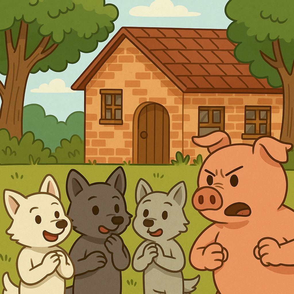 the three little wolves and the big bad pig